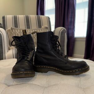 Dr. Martens Black Soft Leather Boots